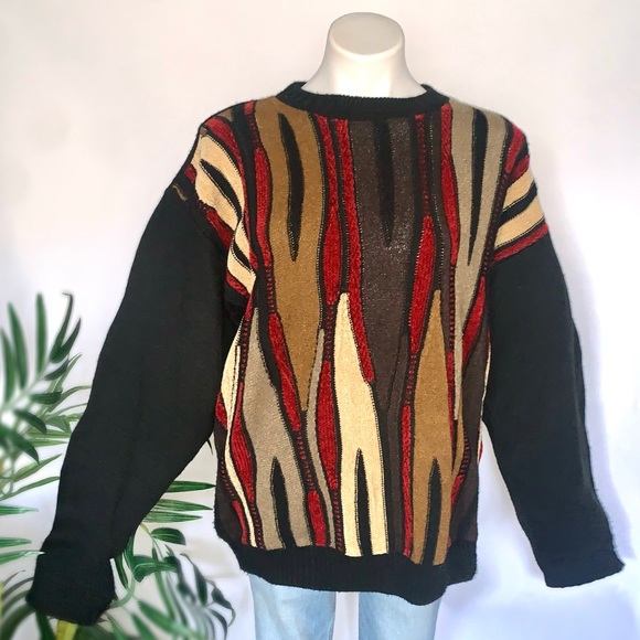 v i n t a g e :: Slouchy Coogi Style Textured Grandpa Knit Sweater - Picture 12 of 13